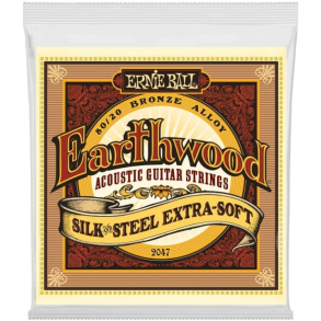 Ernie Ball 2047 Earthwood 80/20 Silk & Steel, Extra Soft